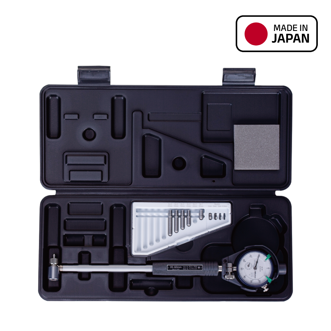 Mitutoyo 511 Series Dial Bore Gauge Set, 35 to 60 mm Range, 511-712