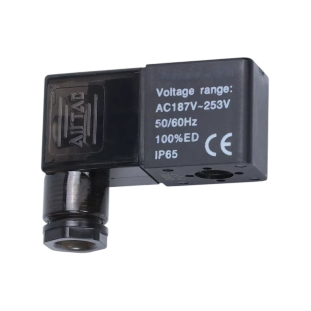 Airtac 092 Series Coil with Connector, 12V DC, for Pneumatic Solenoid Valves, CDA092F