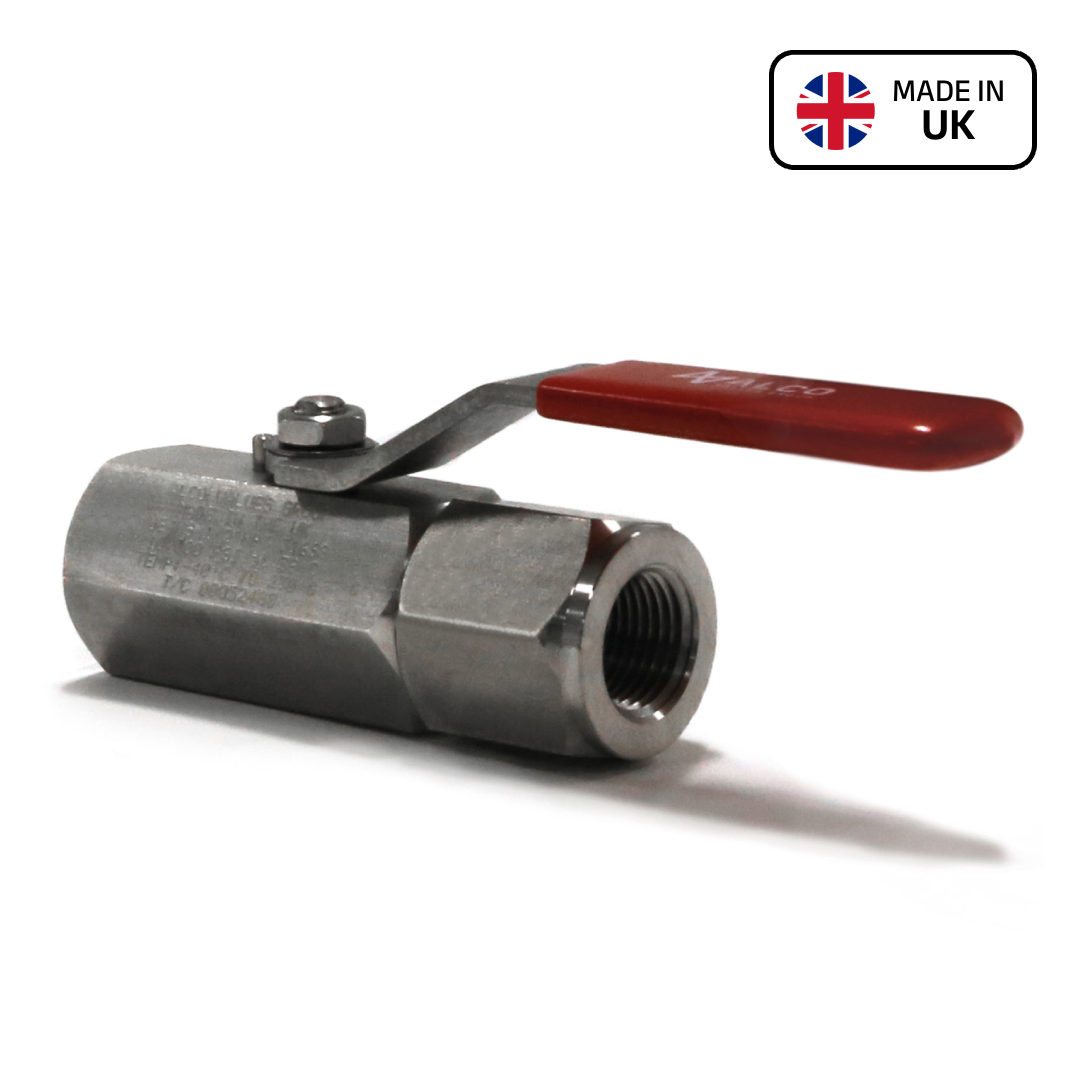 Alco UE Series High-Pressure Two-Piece Ball Valve, 3/8" Female NPT, 10,000 psi, SS316, UE3NS — photo 1 of 6