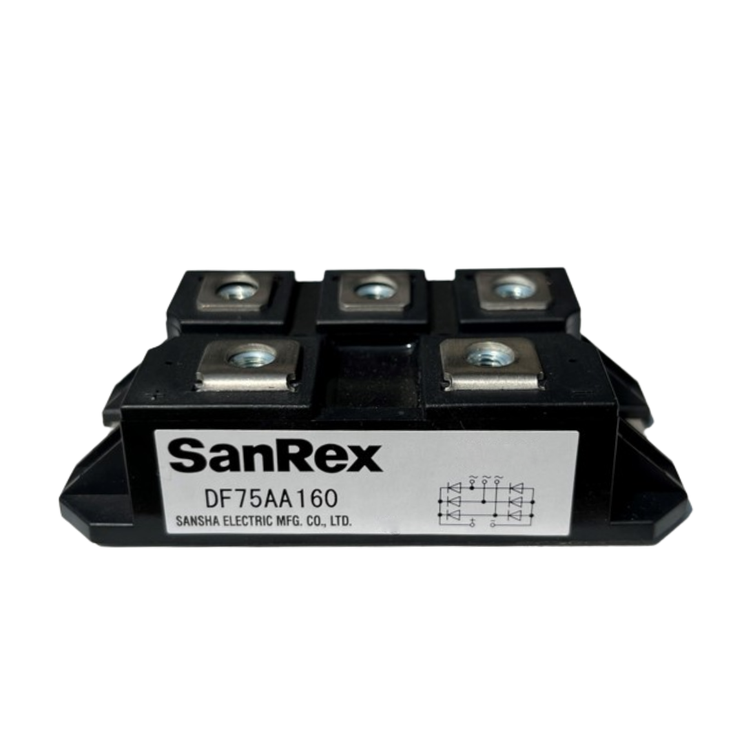 Sanrex DF Series Six-Diode Isolated Three-Phase Bridge Rectifier Module, 75 A, 1600 V VRRM, DF75AA160