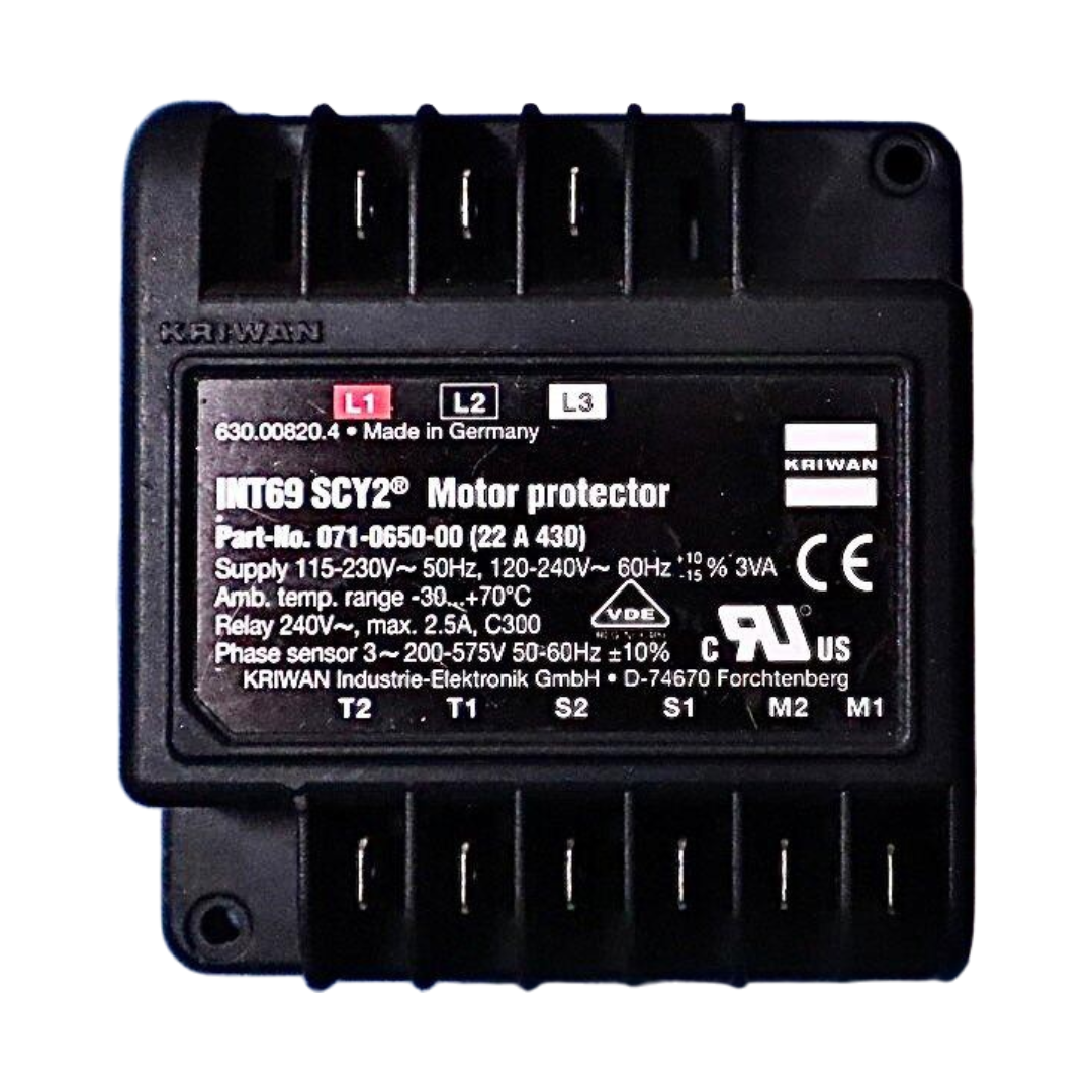 KRIWAN INT69 SCY2 Compressor Protection Module, 115-230 V AC 50 Hz / 120-240 V AC 60 Hz, Phase Monitoring, 071-0650-00 (22A430)