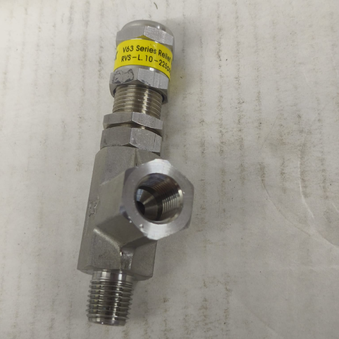 DK-LOK V63 Series Relief Valve, Cracking Pressure 10 to 225 psig, 1/4" Male x Female NPT Connections, SS316, V63-MF-4N-L — photo 4 of 4