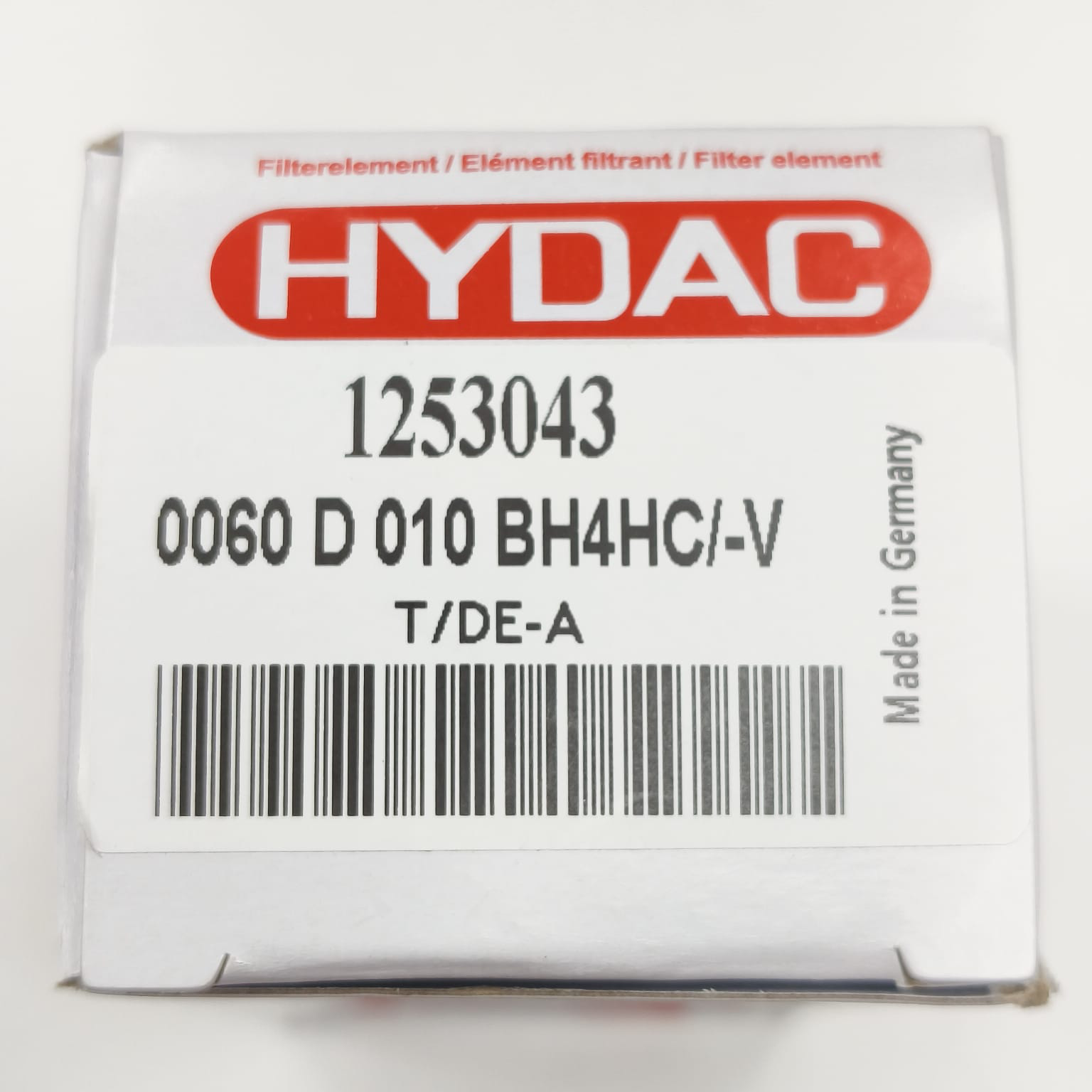Hydac D Series High-Collapse Pressure Filter Element, 10 Micron Microglass, FPM Seal, 0060 D 010 BH4HC /-V / 1253043 — photo 2 of 5