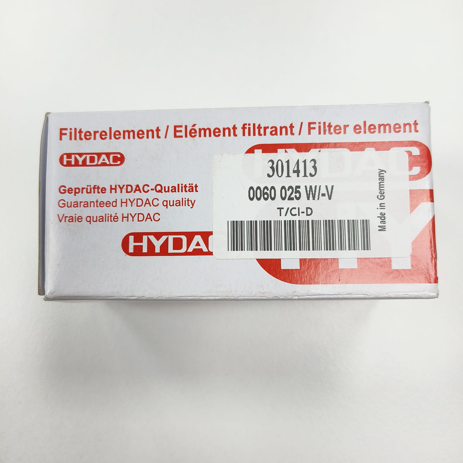 Hydac D Series Pressure Filter Element, 25 Micron Wire Mesh, FPM Seal, 0060 D 025 W /-V / 301413 — photo 2 of 5
