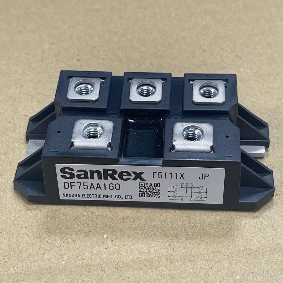 Sanrex DF Series Six-Diode Isolated Three-Phase Bridge Rectifier Module, 75 A, 1600 V VRRM, DF75AA160 — photo 2 of 3