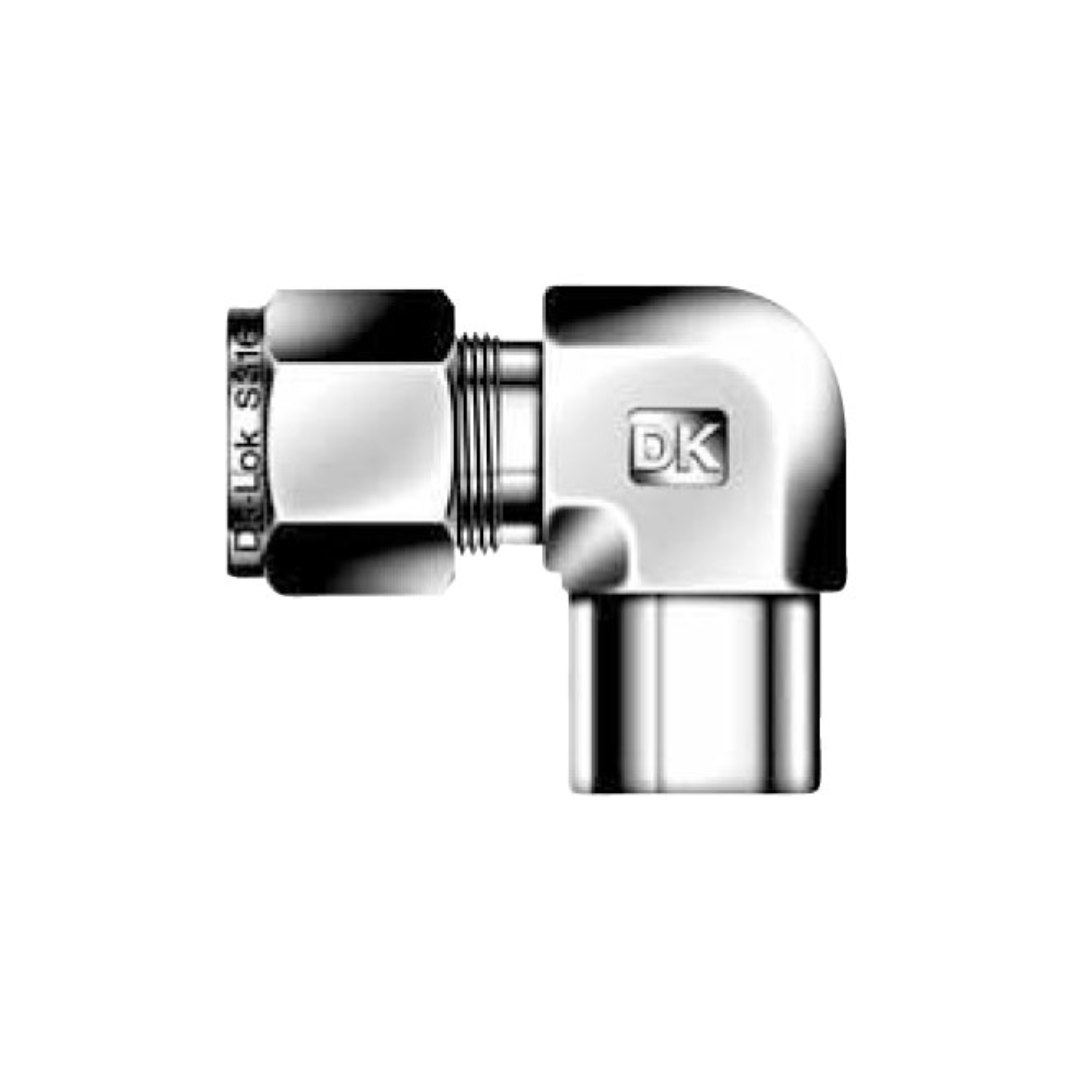 DK-LOK Compression Tube 90° Elbow Fitting, 1/4