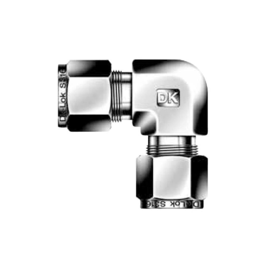 DK-LOK Compression Tube 90° Elbow Fitting, 1/4