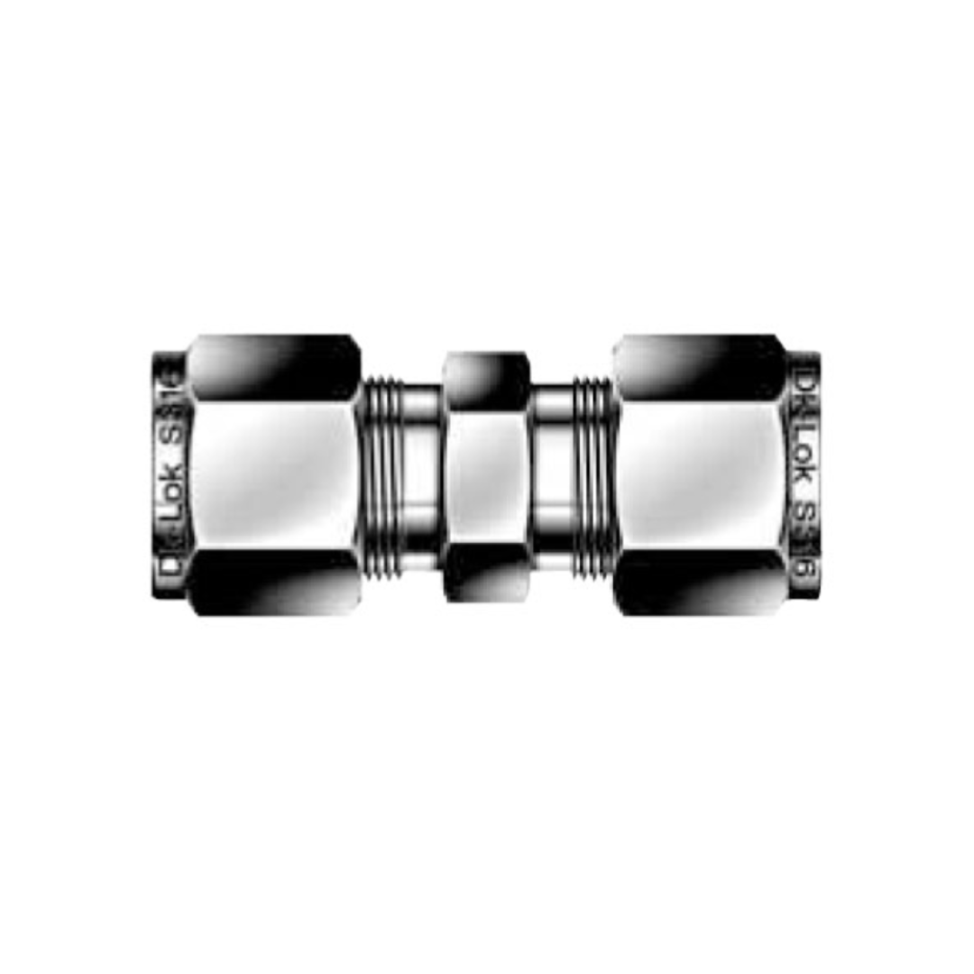 DK-LOK Compression Tube Straight Fitting, 5/16