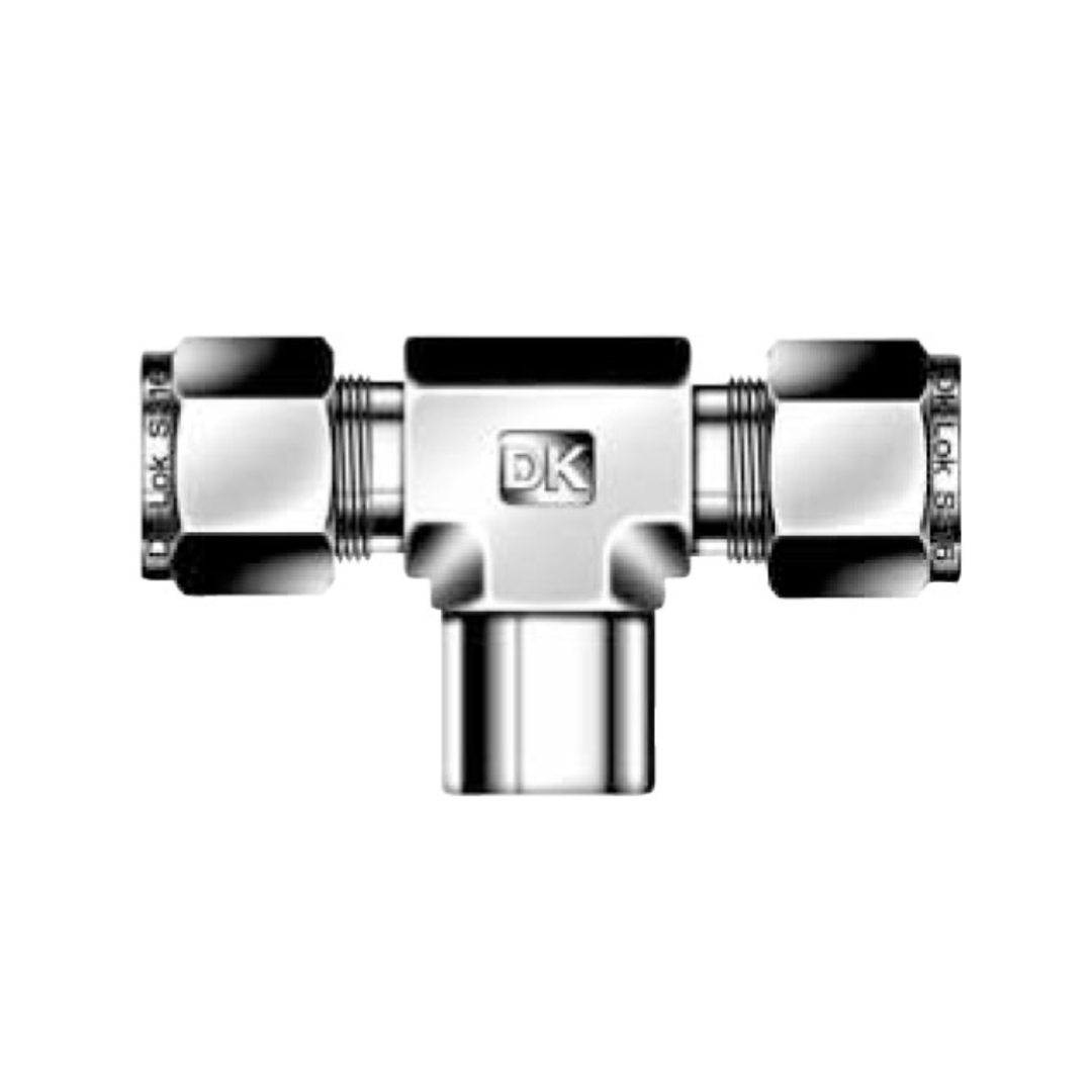 DK-LOK Compression Tube Tee Fitting, 1/2