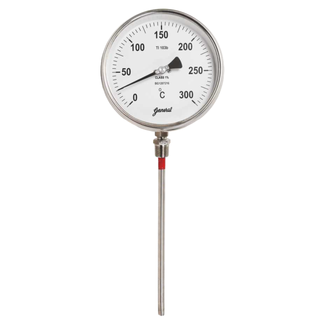 General Instruments BDT-V Bimetal Dial Thermometer, 0...300 °C, 4
