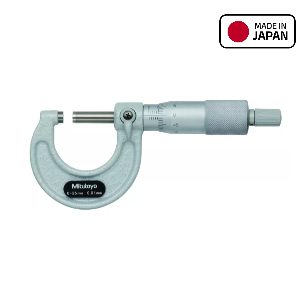 Mitutoyo Series 103 Mechanical Outside Micrometer, 0 to 25 mm Range, 0.01 mm Graduation, 103-137