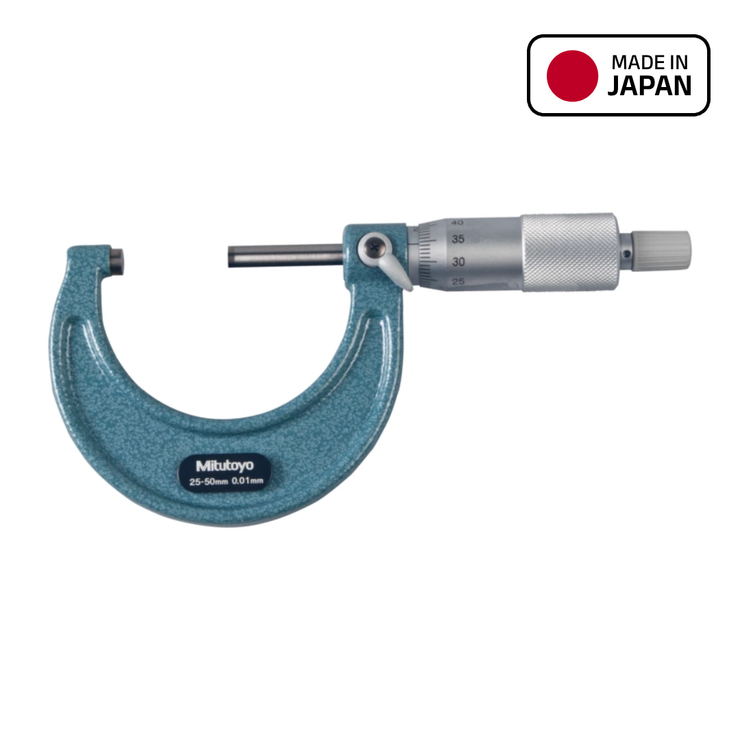 Mitutoyo Series 103 Mechanical Outside Micrometer, 25 to 50 mm Range, 0.01 mm Graduation, 103-138