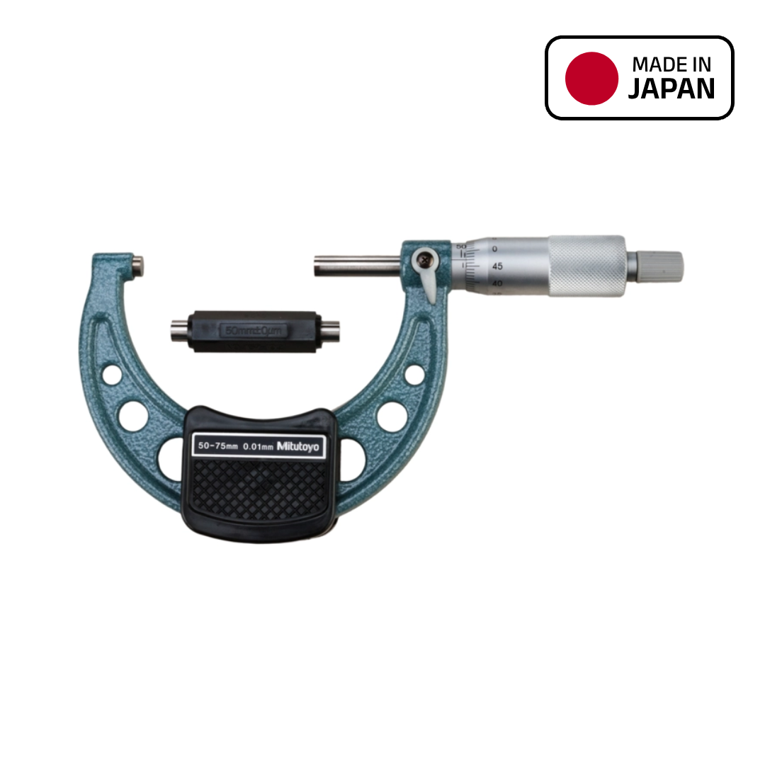 Mitutoyo Series 103 Mechanical Outside Micrometer, 50 to 75 mm Range, 0.01 mm Graduation, 103-139-10