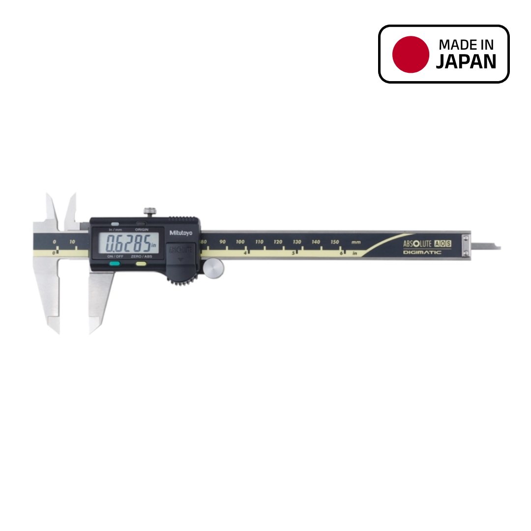 Mitutoyo AOS Absolute Digimatic Caliper, 0 to 150 mm (0 to 6 inch) Range, 0.01 mm Resolution, 500-196-30