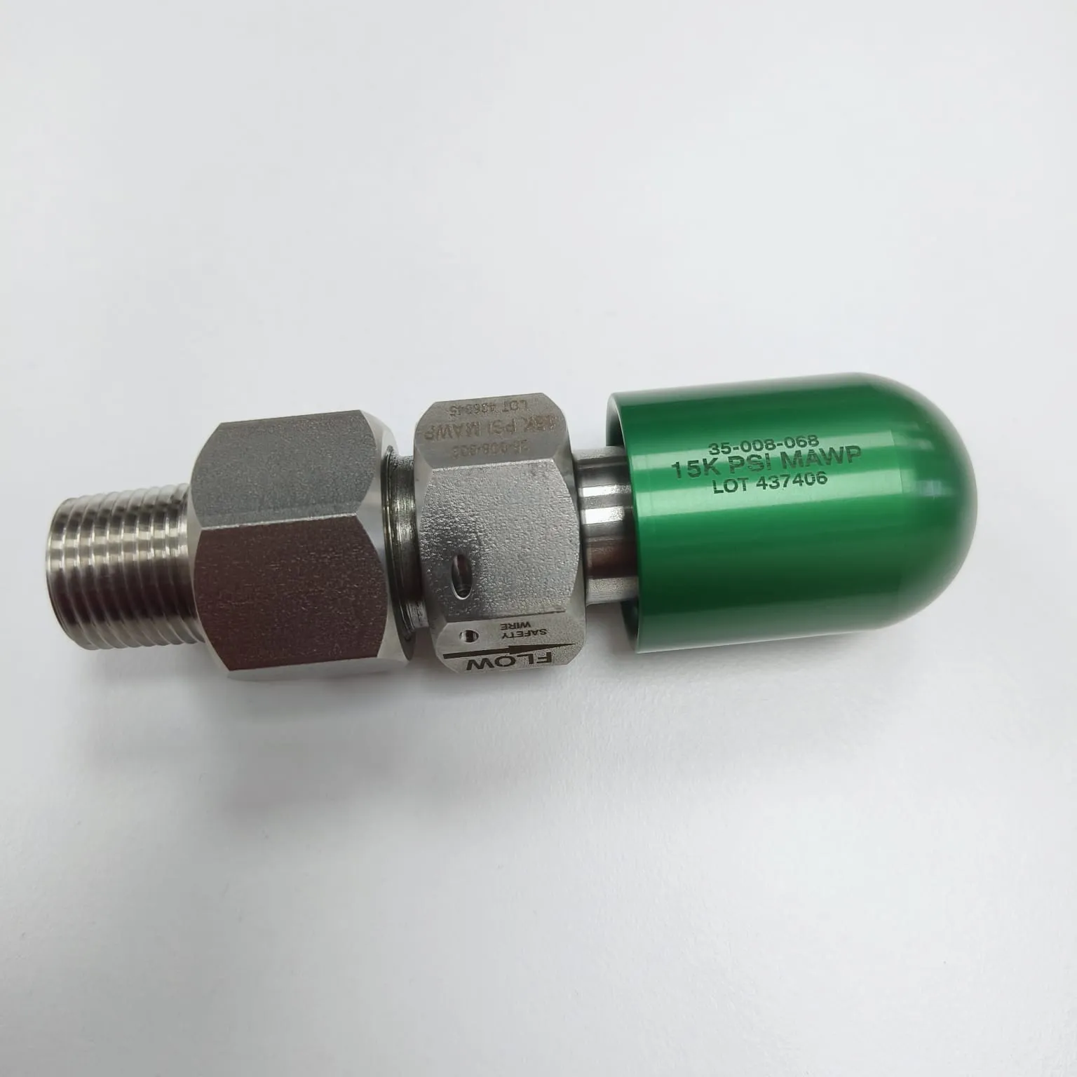 Advanced Pressure Systems (APS) Rupture Disc Holder Assembly, 1/2" NPTM, Max Burst Pressure 15000 PSI, 35-008-000 - image 3