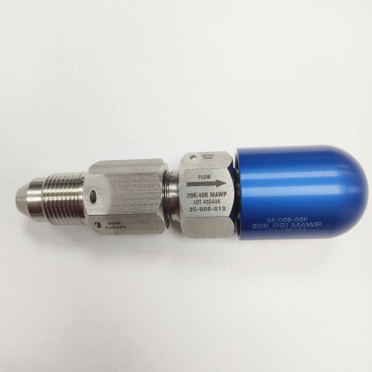 Advanced Pressure Systems (APS) Rupture Disc Holder Assembly, 9/16" MP, Max Burst Pressure 20000 PSI, 35-008-010 - image 3