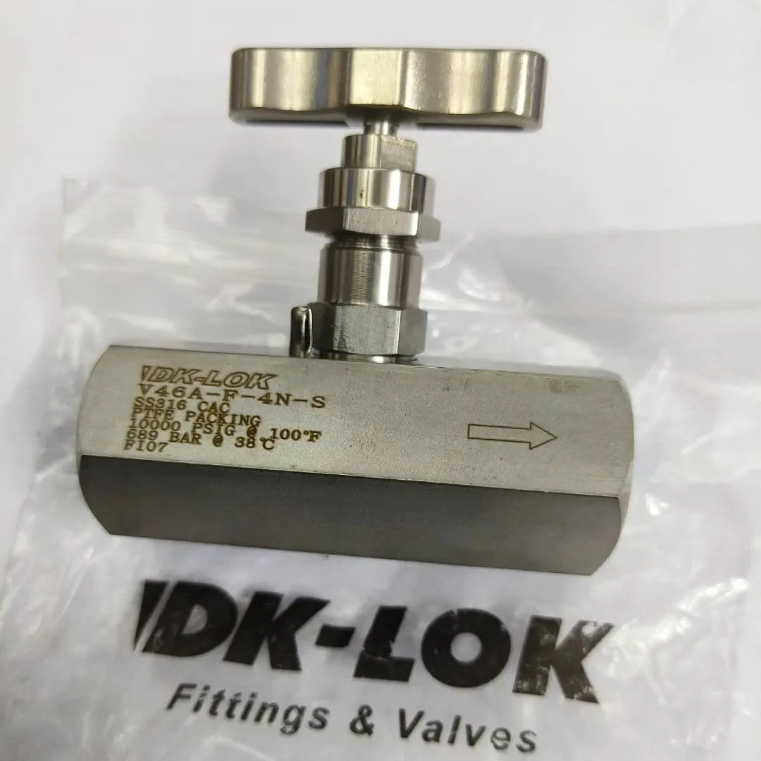 DK-LOK V46A Series Needle Valve, 10000 psi, 1/4" Female NPT Connections, SS316, V46A-F-4N-S - image 2