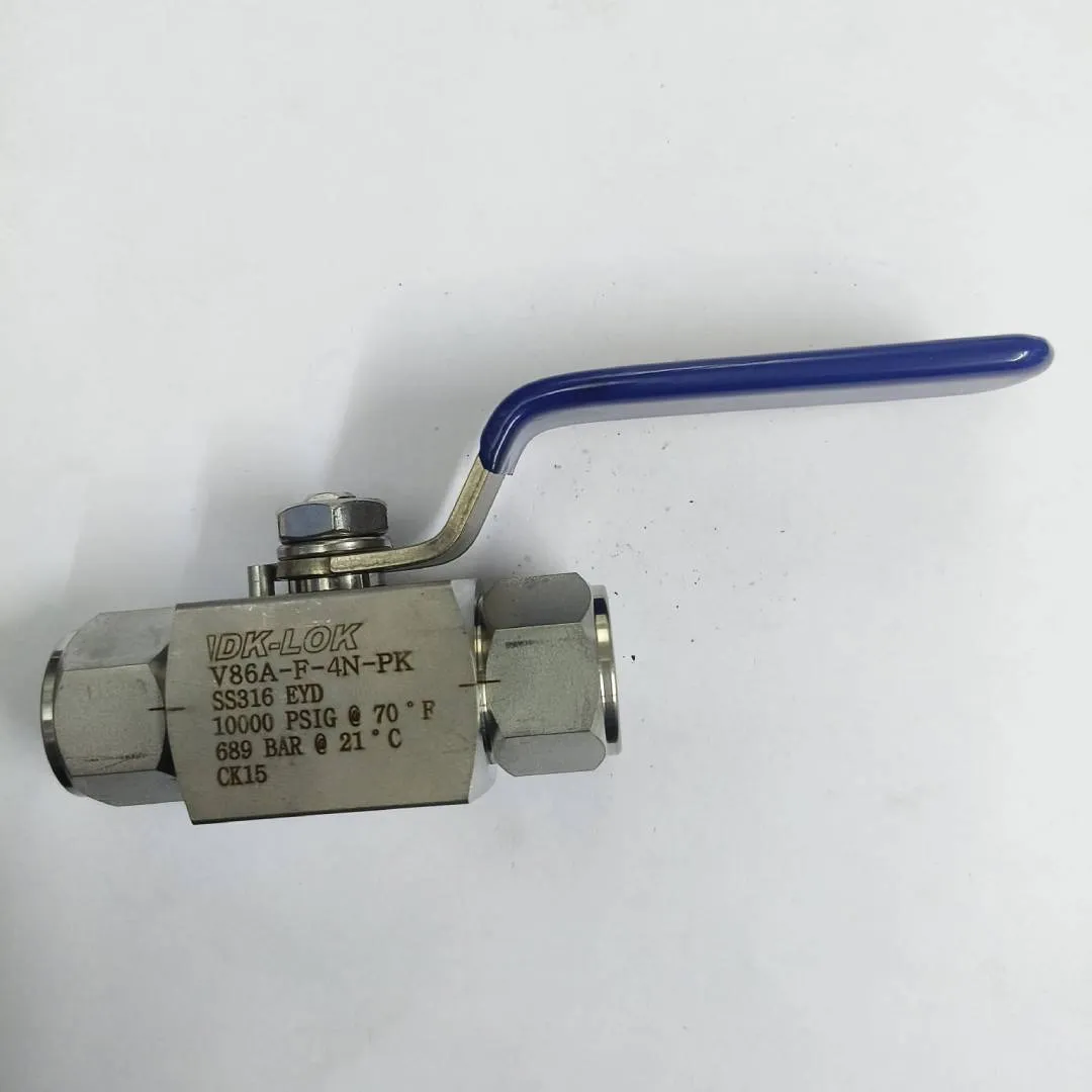 DK-LOK V86A Series Ball Valve, 10,000 psig, 1/4" Female NPT Connections, SS316, V86A-F-4N-PK - image 2