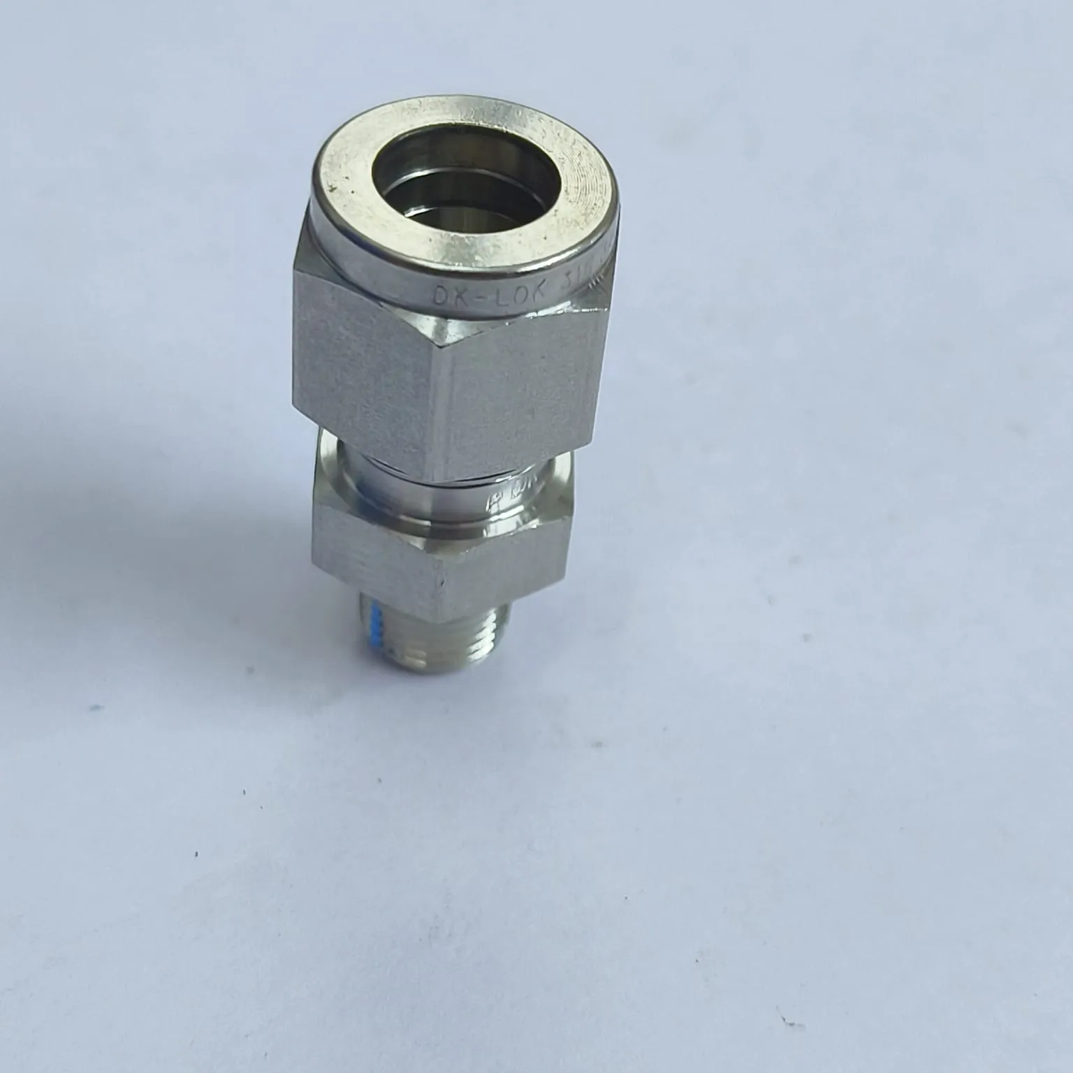 DK-LOK Compression Tube Straight Fitting, 3/8" Tube OD x 1/8" Male NPT, SS316, DMC-6-2N-S - image 4