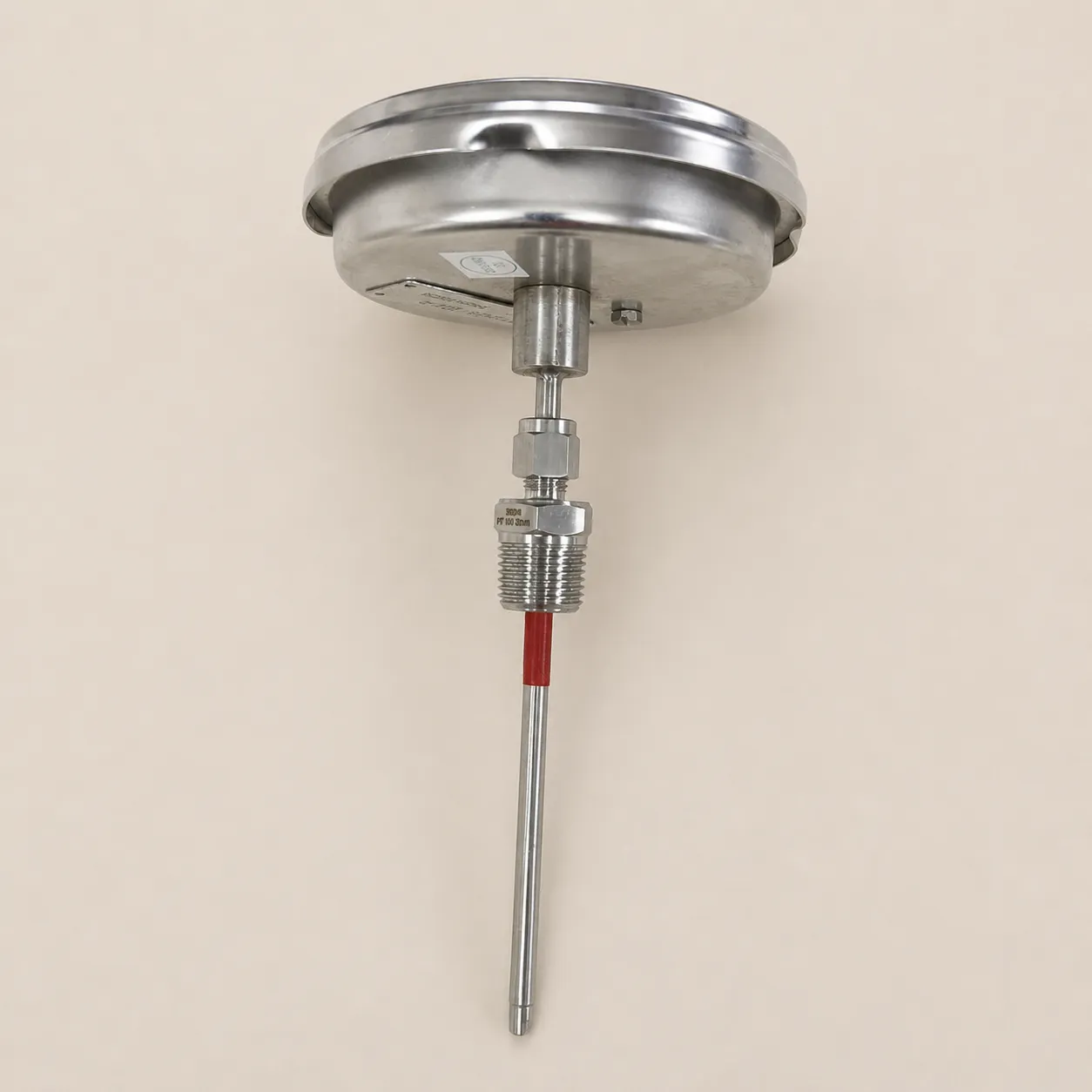 General Instruments BDT-C Bimetal Dial Thermometer, 0...80 °C, 4" Dial, 1/2" Male NPT, Back Mount, 100 mm Stem, BDT-C-100-S4S-S06-150-S6S-T15NTM-(0-80)-DGC-DUS - image 4