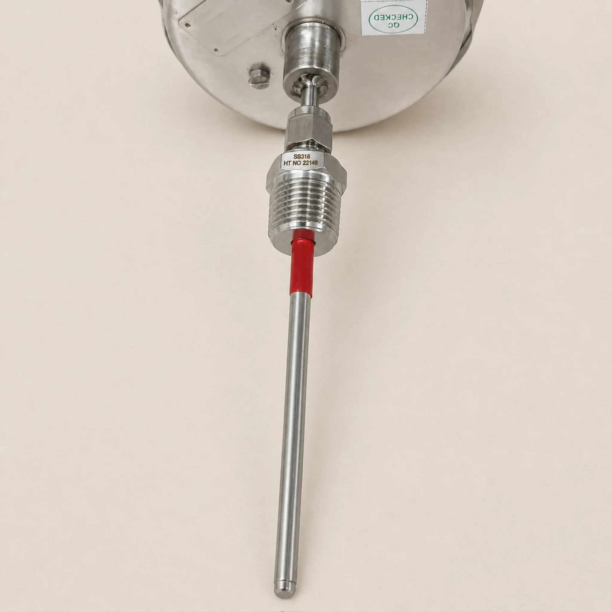 General Instruments BDT-C Bimetal Dial Thermometer, 0...80 °C, 4" Dial, 1/2" Male NPT, Back Mount, 100 mm Stem, BDT-C-100-S4S-S06-150-S6S-T15NTM-(0-80)-DGC-DUS - image 6