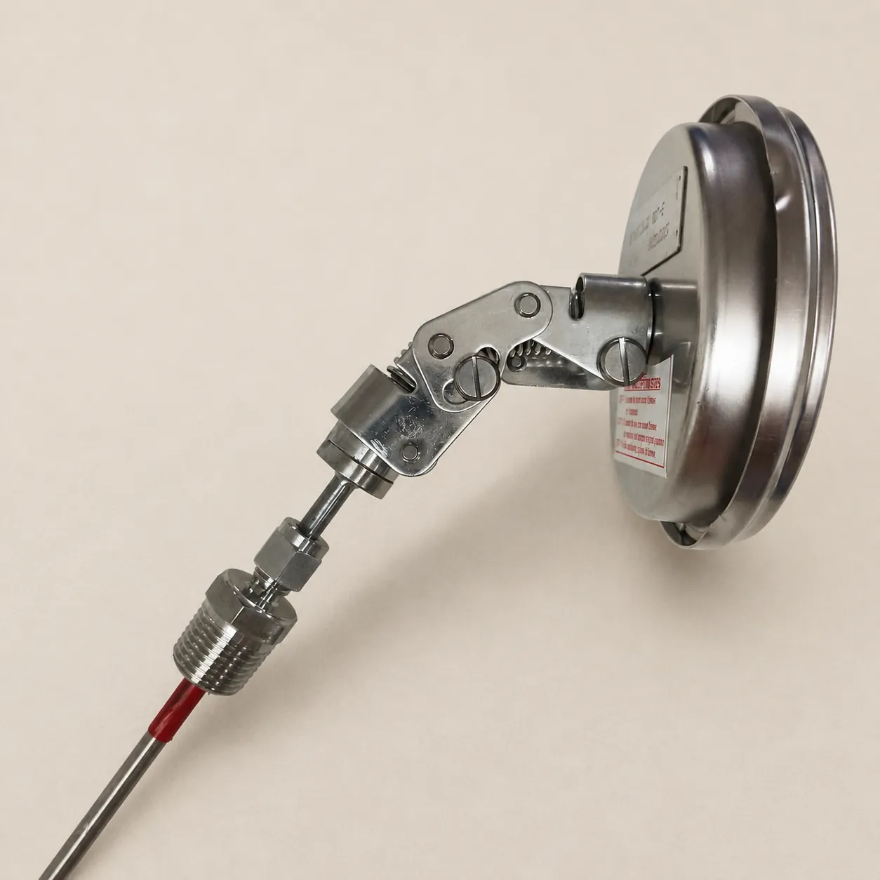 General Instruments BDT-E Bimetal Dial Thermometer, 0...100 °C, 4" Dial, 1/2" Male NPT, 360° Adjustable Dial Back Mount, 350 mm Stem, BDT-E-100-S4S-S06-350-S6S-T15NTM-(0-100)-DGC-DUS - image 6