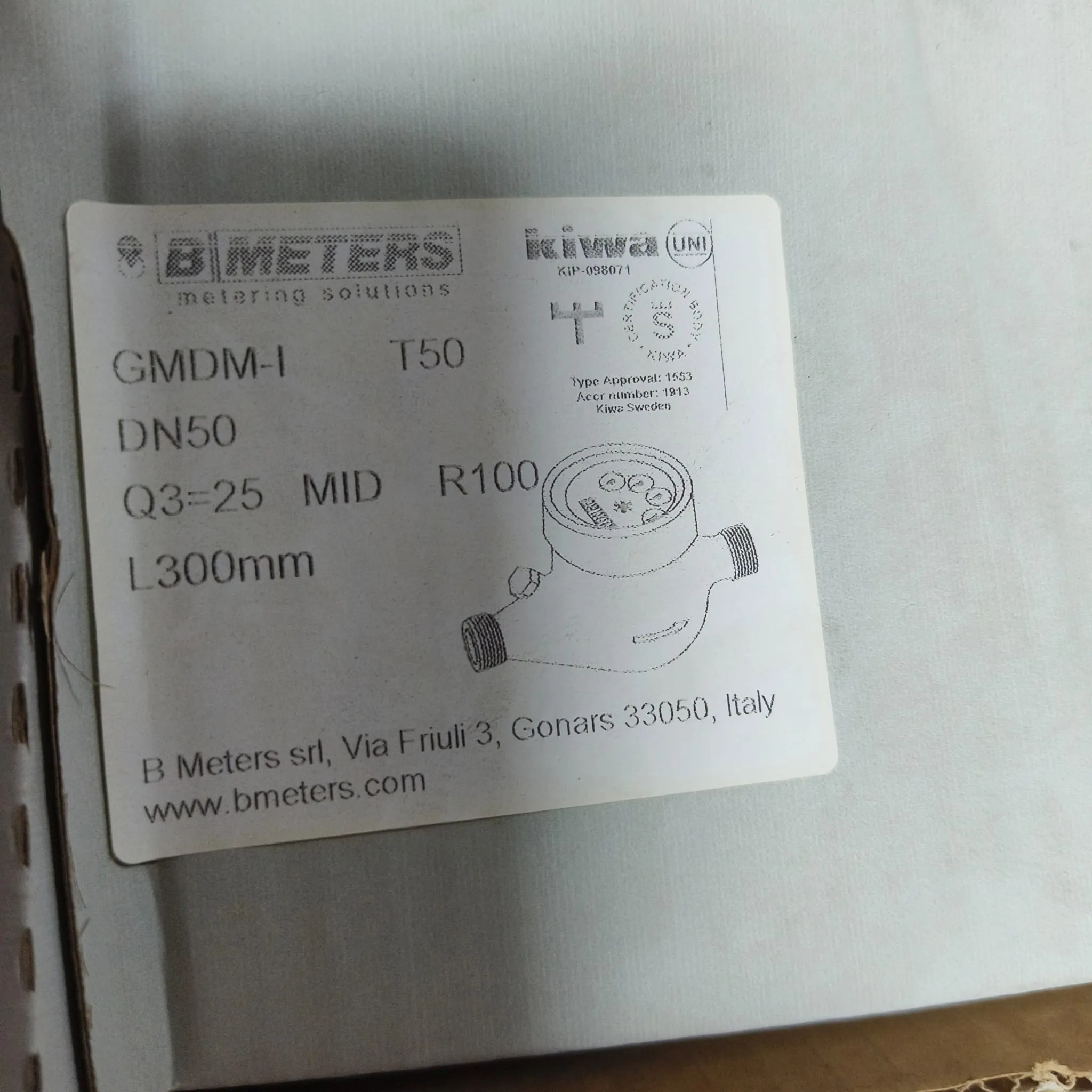 BMETERS GMDM-I Multi Jet Water Meter, 2" (DN50) BSPP Threaded Connection, 25 m³/h Flow Rate, IP68, Dry Dial - image 2