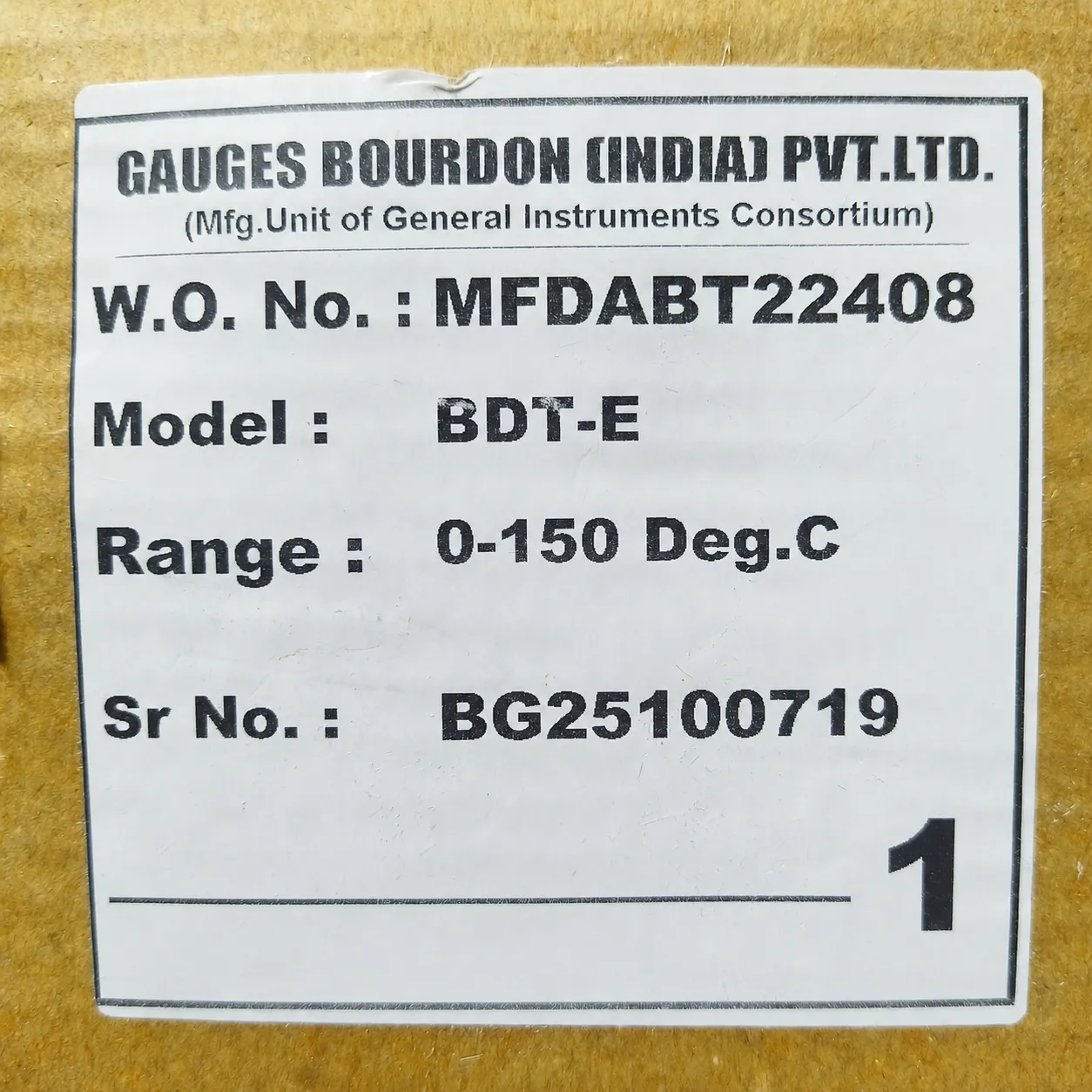 General Instruments BDT-E Bimetal Dial Thermometer, 0...150 °C, 4" Dial, 1/2" Male NPT, 360° Adjustable Dial Back Mount, 350 mm Stem, BDT-E-100-S4S-S06-350-S6S-T15NTM-(0-150)-DGC-DUS - image 2