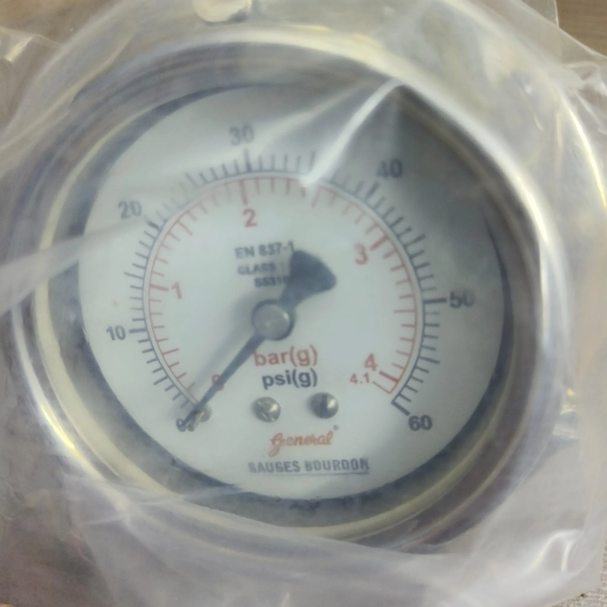 General Instruments Pressure Gauge SPGS-P, 0...60 psi, 2nd Scale bar, 2.5" Dial, 1/4" Male NPT Back Mount With Front Flange, SS Body & Parts, SPGS-P-063-S4S-S6S-S6S-S4S-T06NTM-(0-60)-PSI/BAR-A16-DUS - image 3