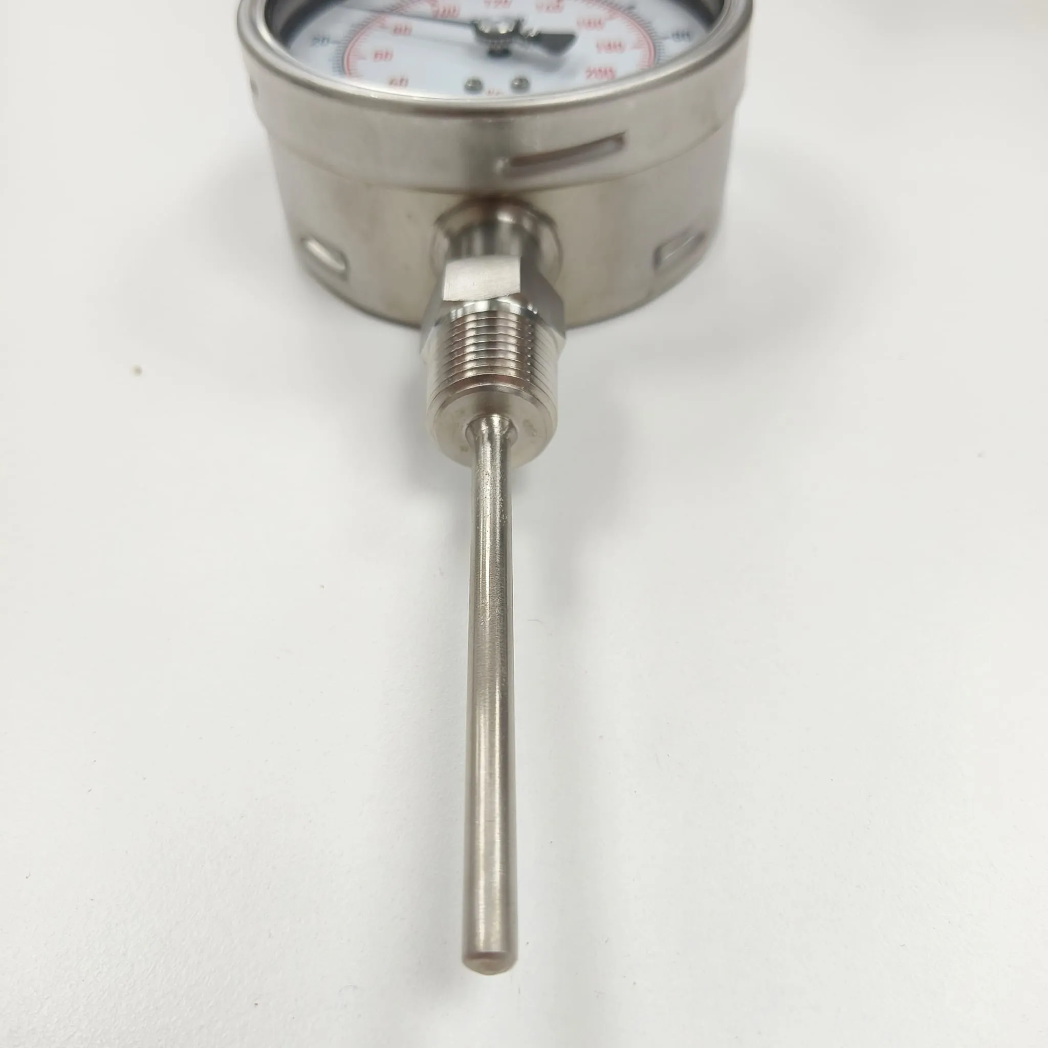WIKA R5502 Bimetal Thermometer, 0...200 °C, 4" Dial Size, 1/2" Male NPT Bottom Connection, 80 mm Stem Length, 84095916 - image 6