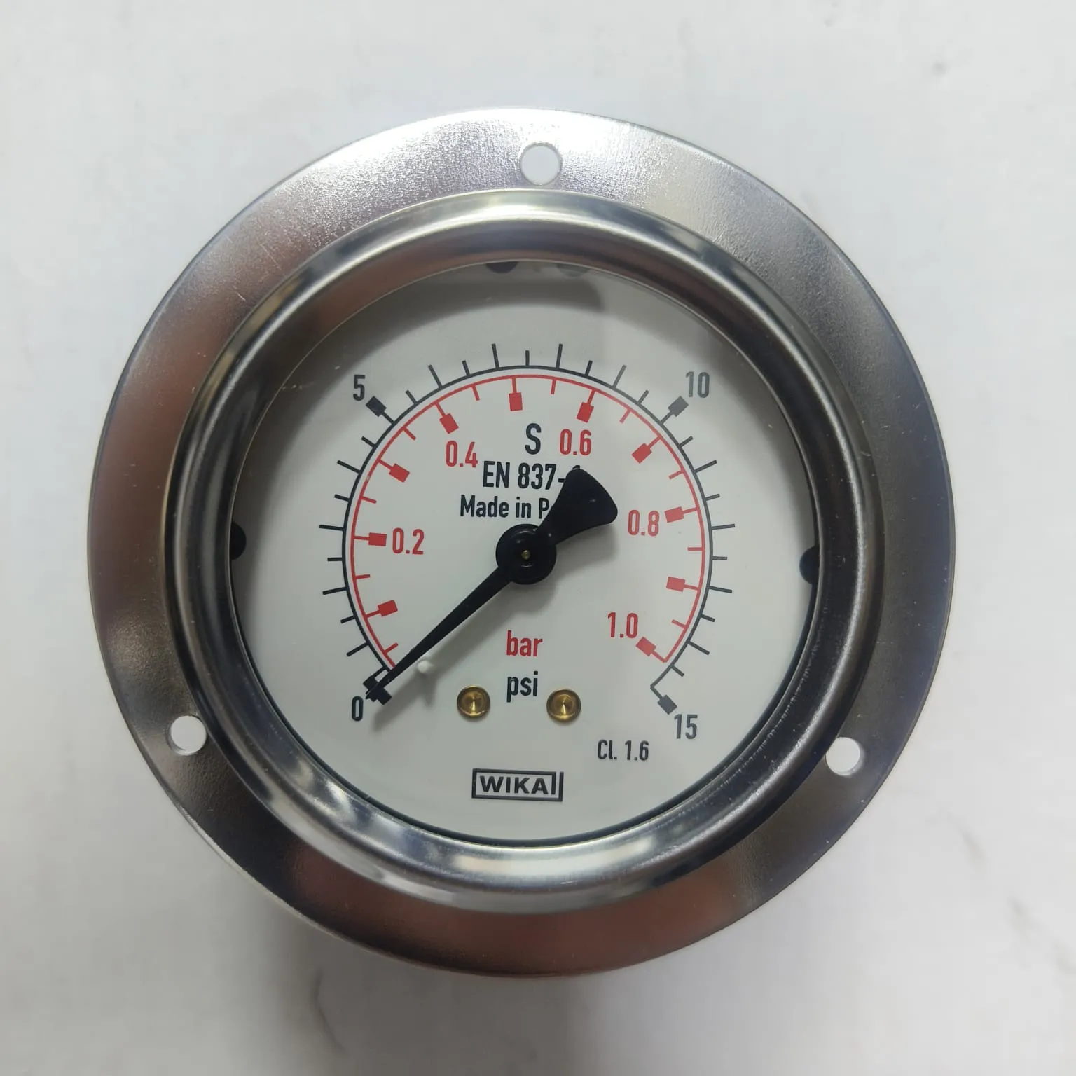 WIKA Pressure Gauge 213.53.063, 0...15 psi, Dual Scale, 2.5" Dial, 1/4" Male NPT Back Mount, 39939477 - image 3