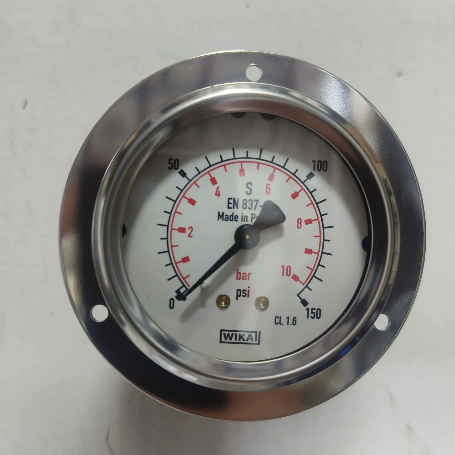 WIKA Pressure Gauge 213.53.063, 0...150 psi, Dual Scale, 2.5" Dial, 1/4" Male NPT Back Mount, 39939481 - image 3