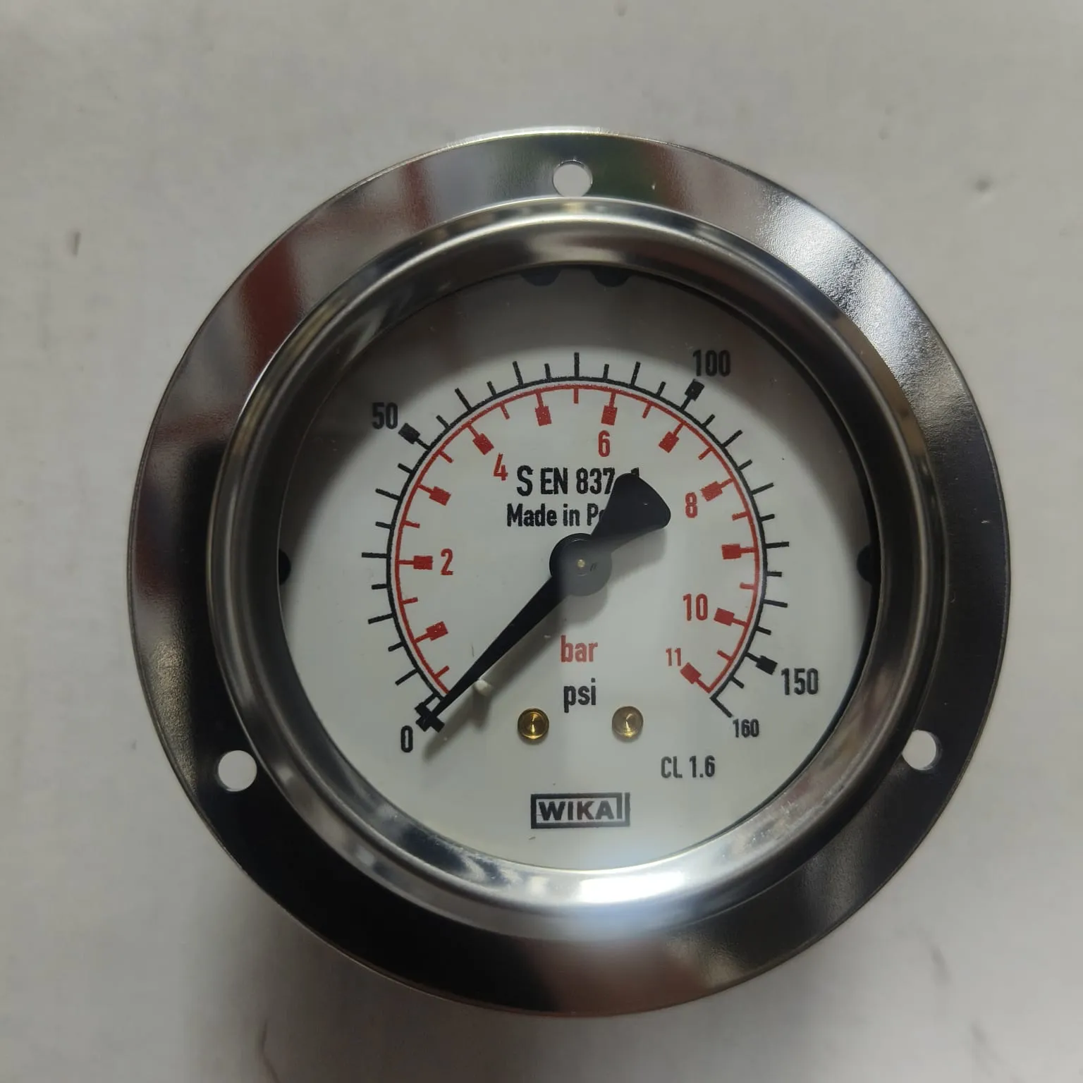 WIKA Pressure Gauge 213.53.063, 0...160 psi, Dual Scale, 2.5" Dial, 1/4" Male NPT Back Mount, 39939484 - image 3