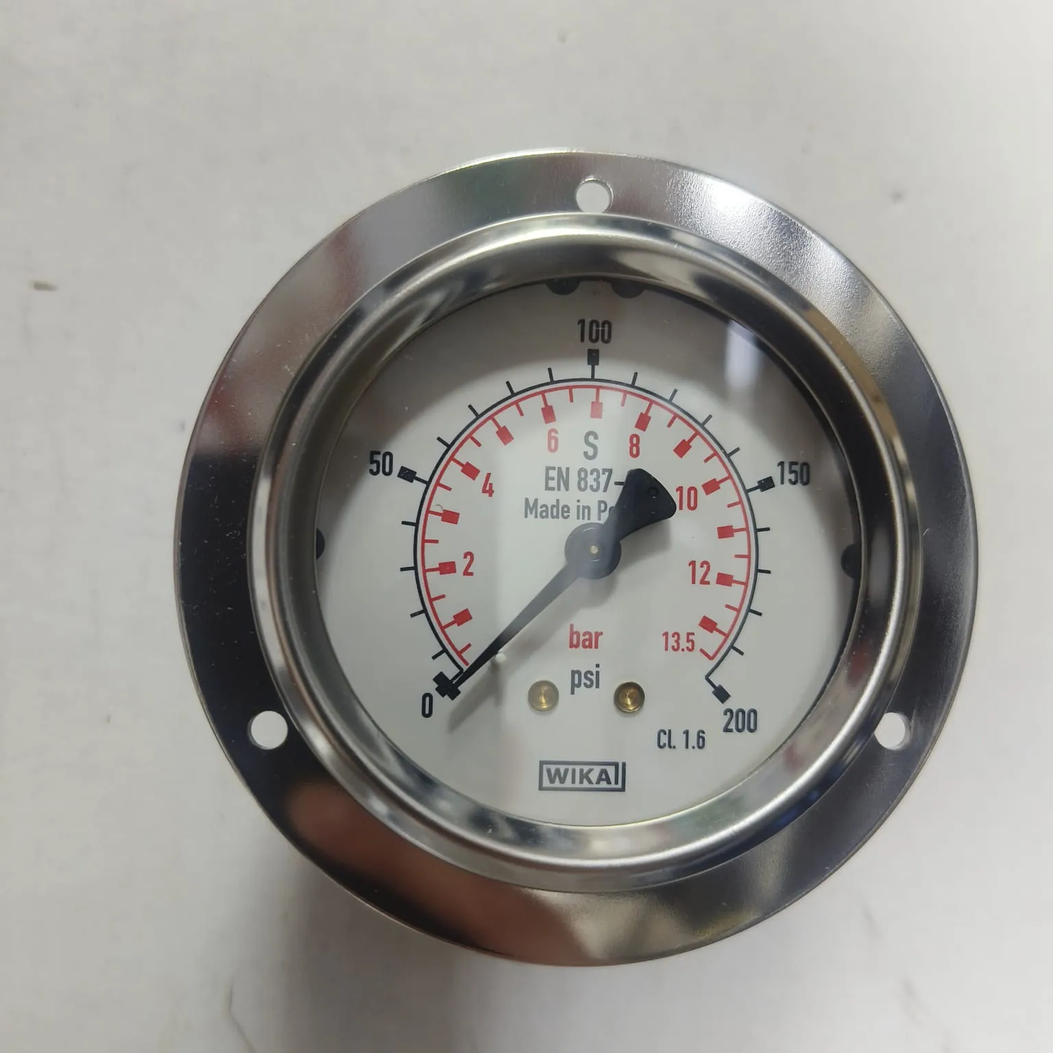WIKA Pressure Gauge 213.53.063, 0...200 psi, Dual Scale, 2.5" Dial, 1/4" Male NPT Back Mount, 39939486 - image 3