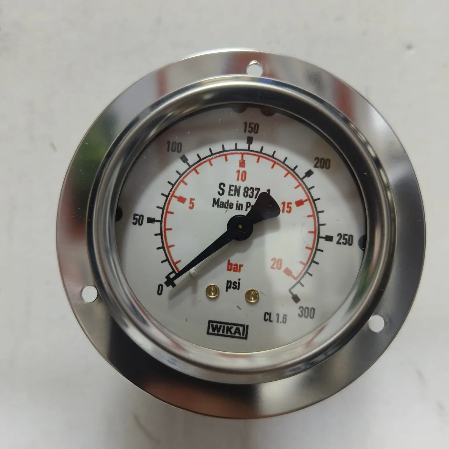 WIKA Pressure Gauge 213.53.063, 0...300 psi, Dual Scale, 2.5" Dial, 1/4" Male NPT Back Mount, 39939488 - image 3