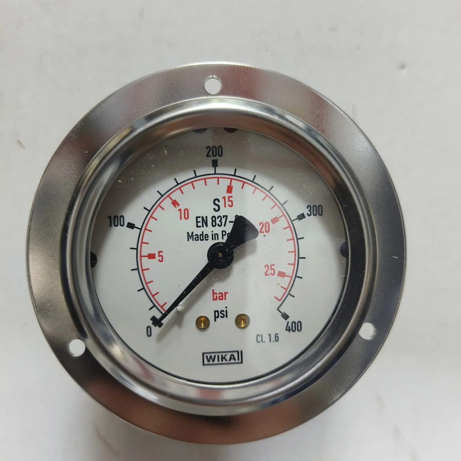WIKA Pressure Gauge 213.53.063, 0...400 psi, Dual Scale, 2.5" Dial, 1/4" Male NPT Back Mount, 39939489 - image 3