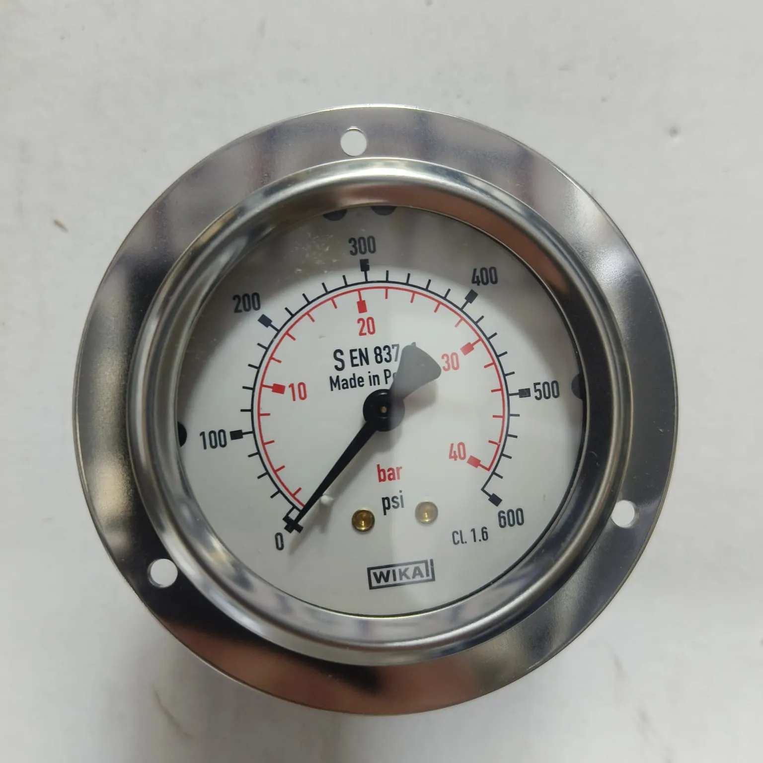 WIKA Pressure Gauge 213.53.063, 0...600 psi, Dual Scale, 2.5" Dial, 1/4" Male NPT Back Mount, 39939491 - image 3