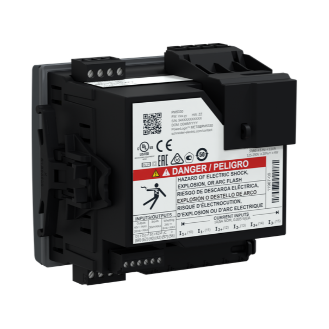 Schneider Electric PowerLogic PM5330 Energy Meter, Modbus RTU/ASCII, Up to 31st Harmonic, 2DI/2DO 35 Alarms, METSEPM5330 - image 2