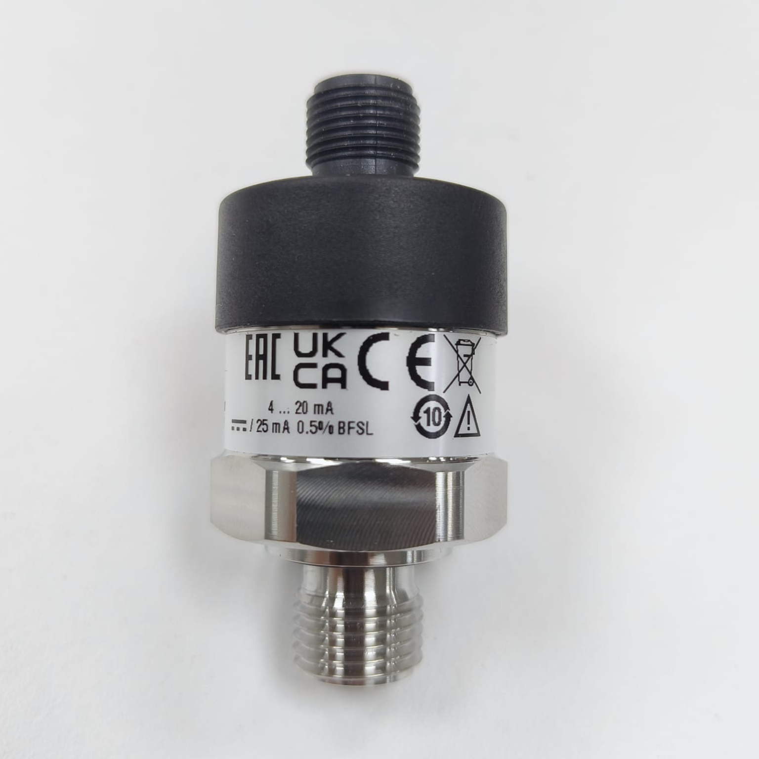 WIKA A-10 Pressure Transmitter, 0...25 Bar Gauge, G 1/4 A DIN EN ISO 1179-2 Connection, Circular Connector M12x1, 4-pin, 12778908 - image 3