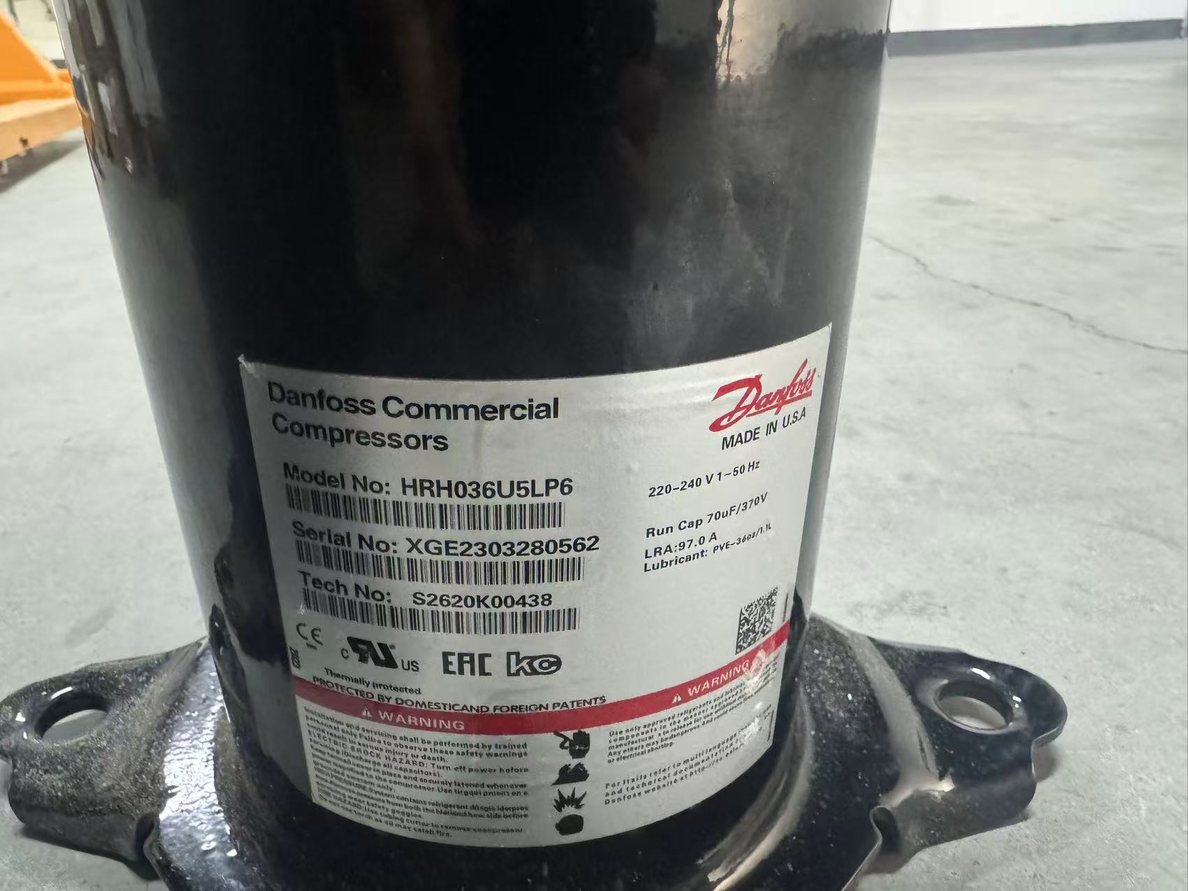 Danfoss commercial compressor — refrigeration distributor, Ethiopia